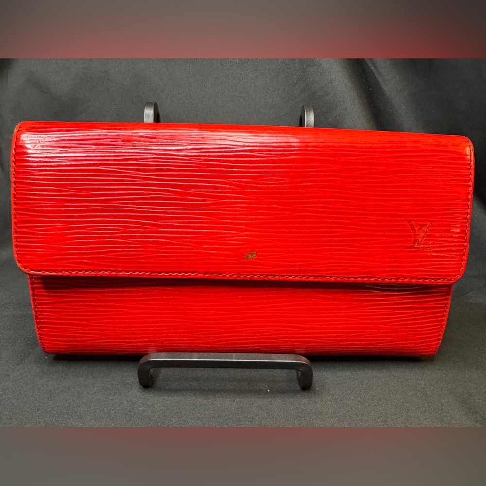 Louis Vuitton LV Red EPI Leather Wallet
